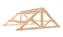 Oak Truss Connected By Purlins/Ridge